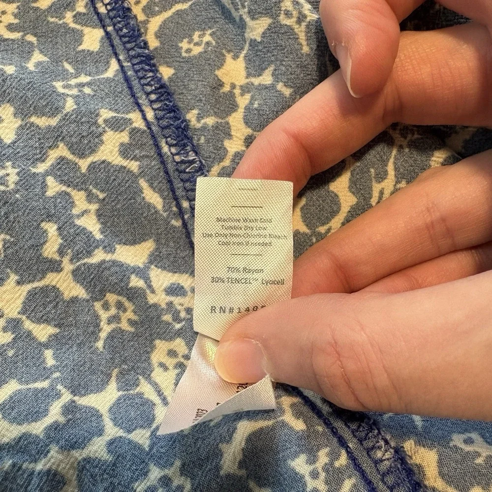 Marine Layer Skirt Women's Size 8 Bonnie Mini Blue Ditsy‎ Floral Boho Coastal
